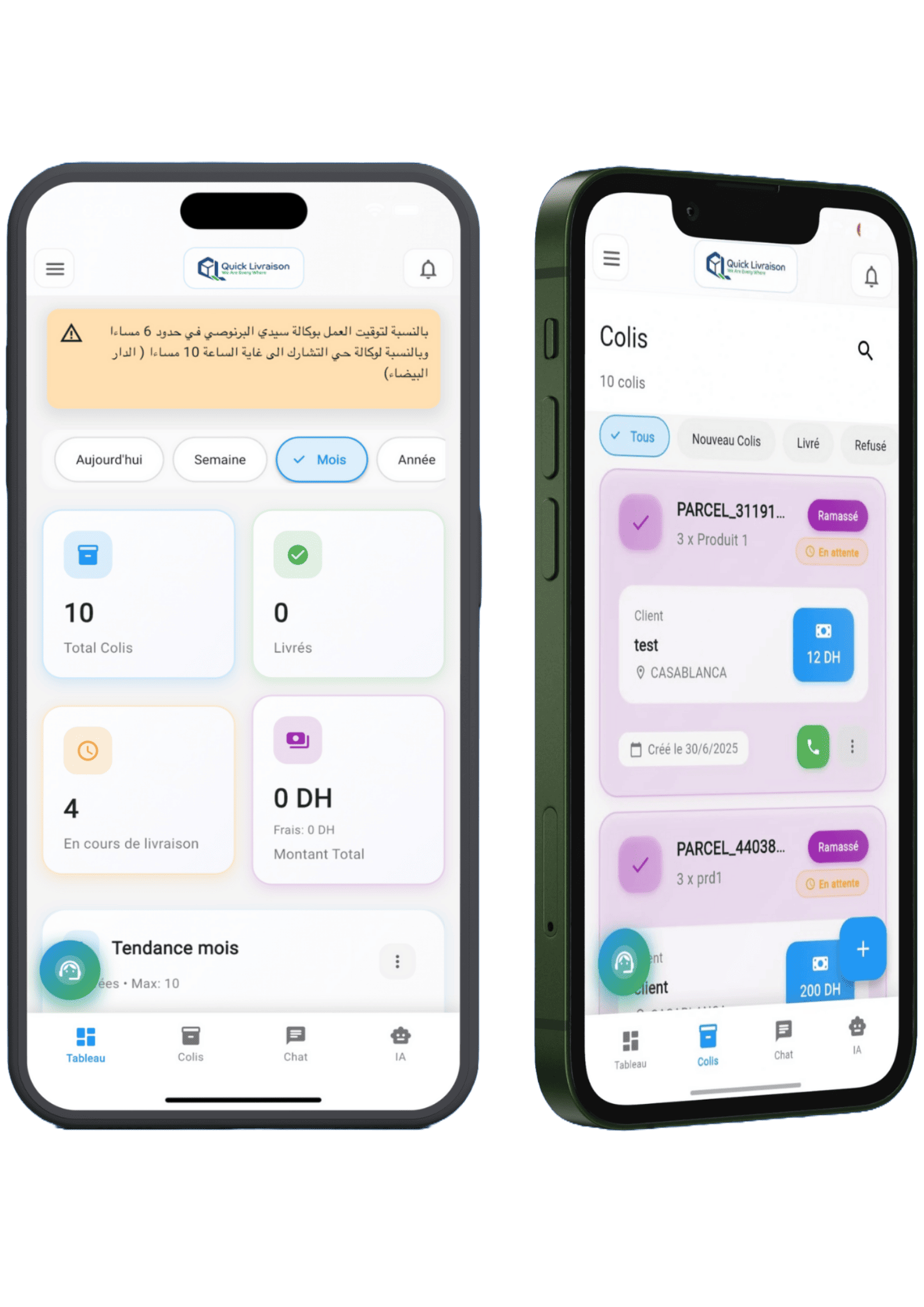 Quick Livraison - Application Mobile
